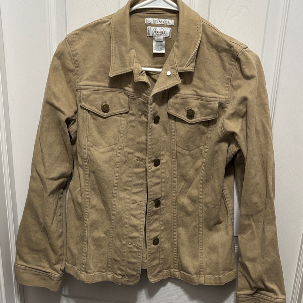 Jones New York Women's Tan Jean Jacket